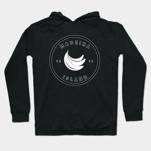 Madeira Island 1419 logo with bananas in black & white Hoodie